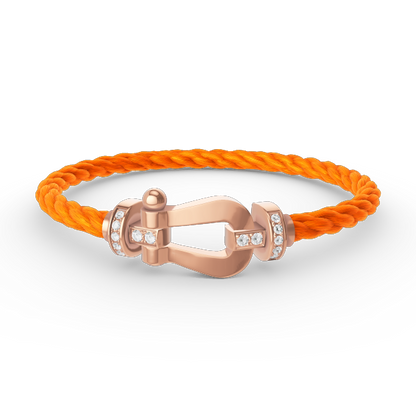 ¡®Veyra Jewelry¡¯FORCE LARGE HORSESHOE HALF DIAMOND BRACELET ROSE GOLD