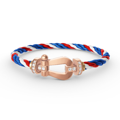 ¡®Veyra Jewelry¡¯FORCE LARGE HORSESHOE HALF DIAMOND BRACELET ROSE GOLD