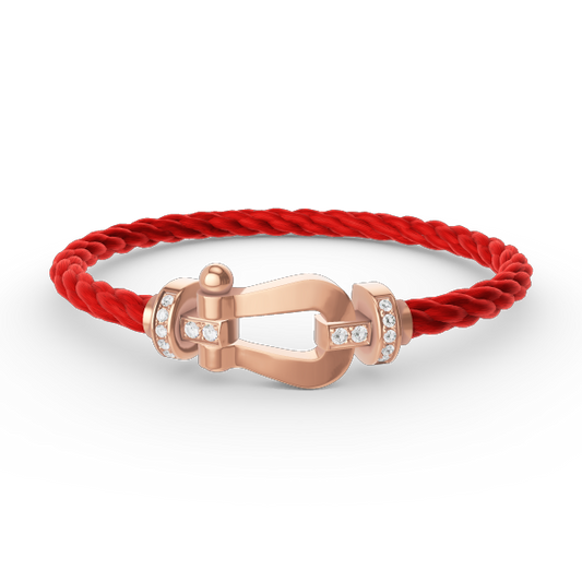 ¡®Veyra Jewelry¡¯FORCE LARGE HORSESHOE HALF DIAMOND BRACELET ROSE GOLD
