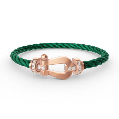 ¡®Veyra Jewelry¡¯FORCE LARGE HORSESHOE HALF DIAMOND BRACELET ROSE GOLD