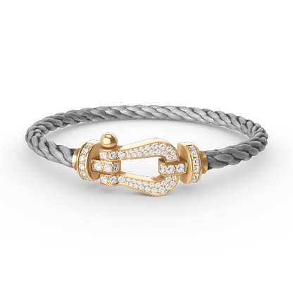 ¡®Veyra Jewelry¡¯FORCE LARGE HORSESHOE FULL DIAMOND BRACELET GOLD