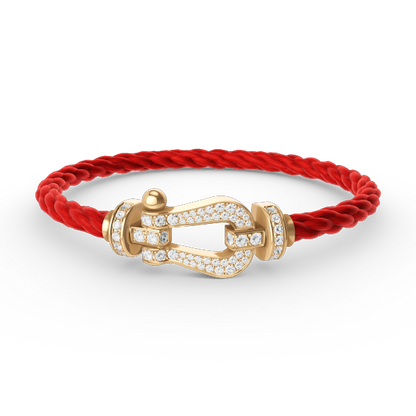 ¡®Veyra Jewelry¡¯FORCE LARGE HORSESHOE FULL DIAMOND BRACELET GOLD
