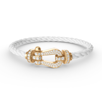¡®Veyra Jewelry¡¯FORCE LARGE HORSESHOE FULL DIAMOND BRACELET GOLD