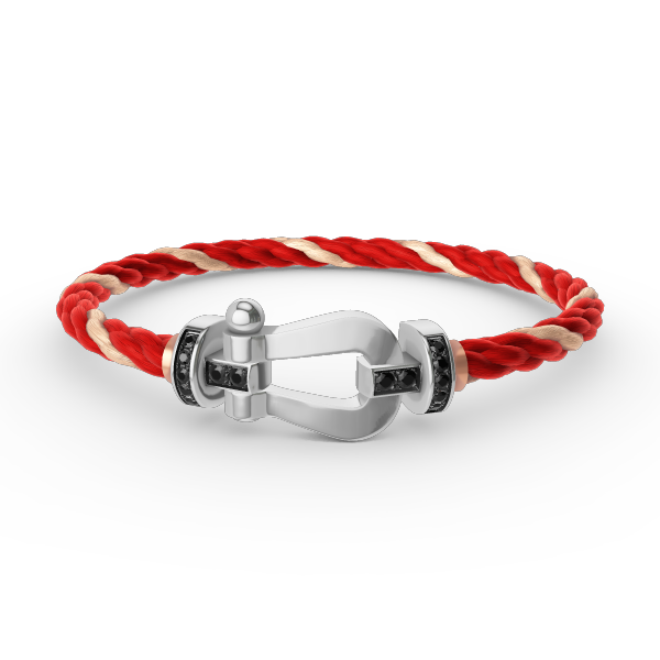 ¡®Veyra Jewelry¡¯FORCE LARGE HORSESHOE BLACK DIAMOND BRACELET SILVER