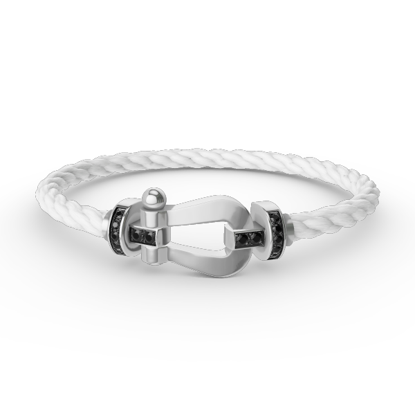¡®Veyra Jewelry¡¯FORCE LARGE HORSESHOE BLACK DIAMOND BRACELET SILVER