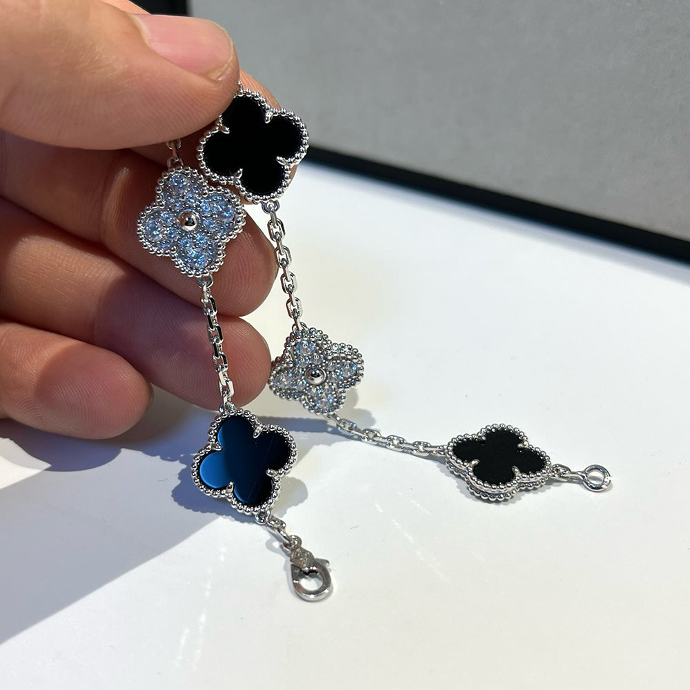 [Veyra Jewelry]New CLOVER 5 MOTIF ONYXS BRACELET COLLECTION