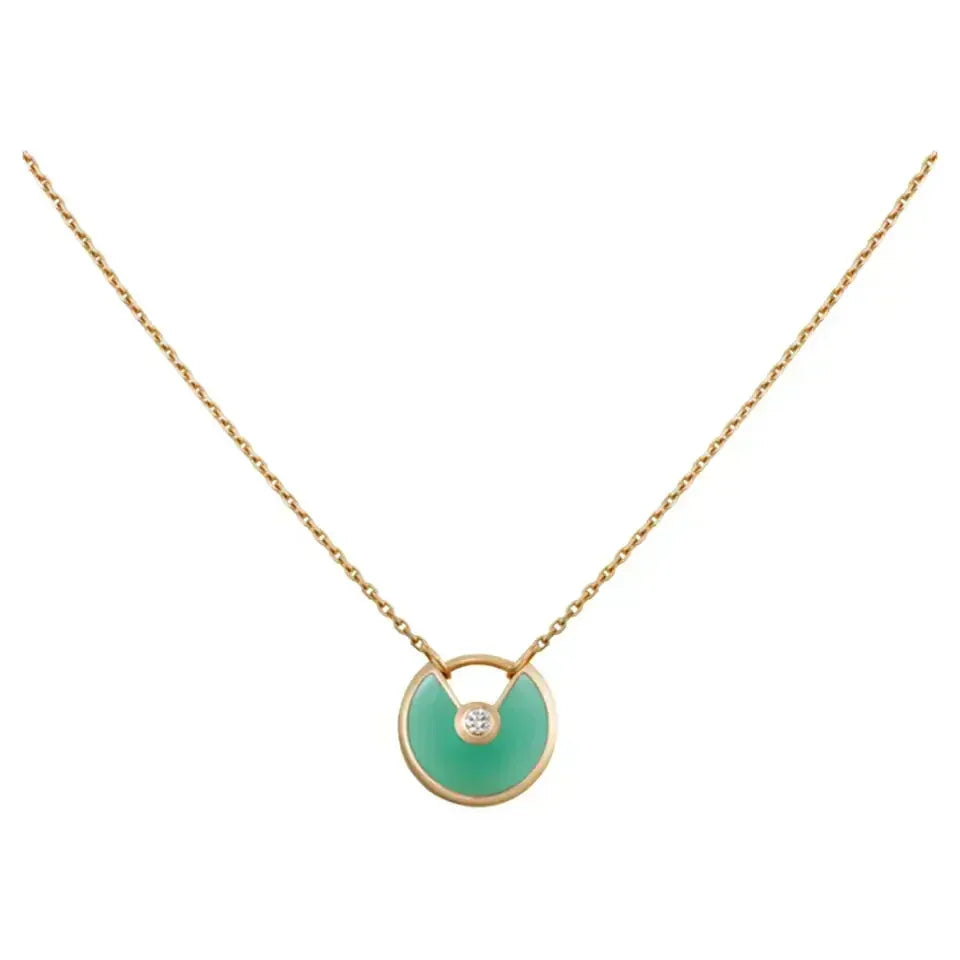 ¡®Veyra Jewelry¡¯AMULETTE GOLD MALACHITE NECKLACE