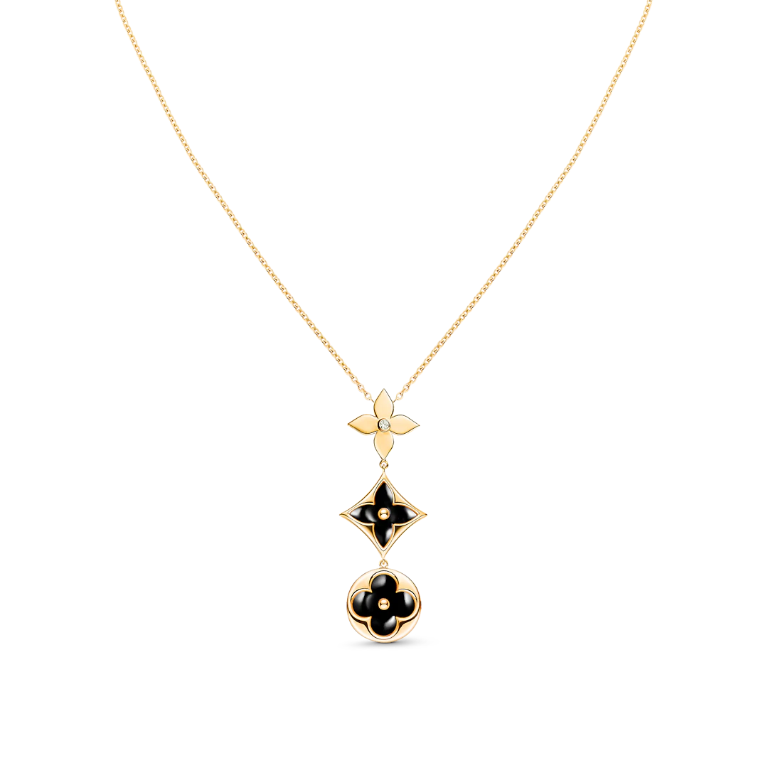 ¡®Veyra Jewelry¡¯STAR AND SUN ONYX PINK GOLD NECKLACE