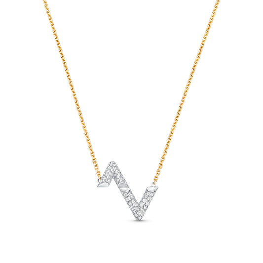 ¡®Veyra Jewelry¡¯VOLT SILVER DIAMOND PEDANT NECKLACE