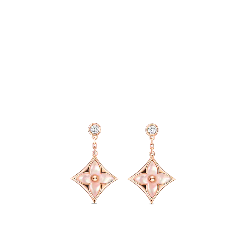 ¡®Veyra Jewelry¡¯DOUBLE STAR PINK GOLD MOP DROP EARRINGS