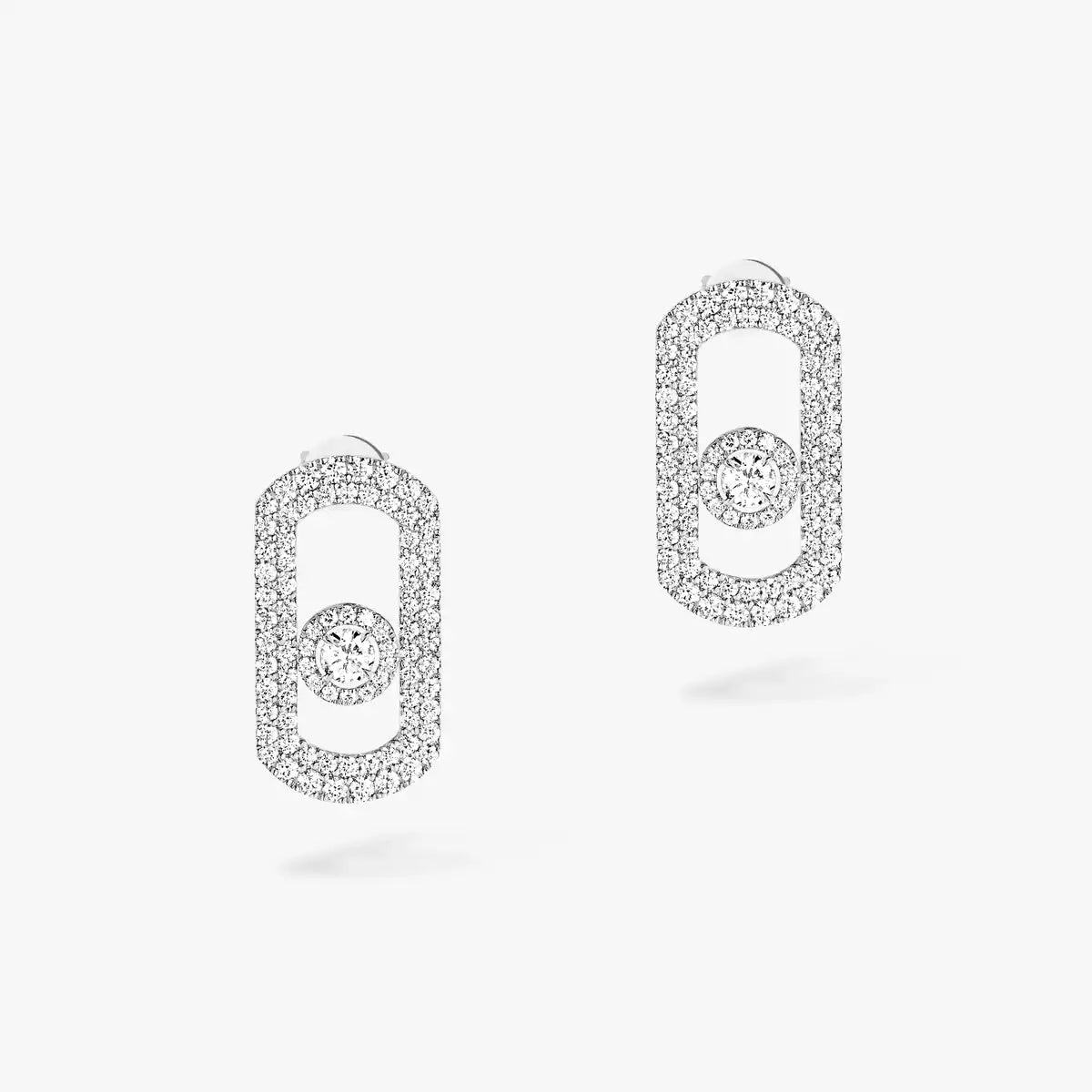 [Veyra Jewelry]So Move Pave_-Set Diamond Earrings in Silver