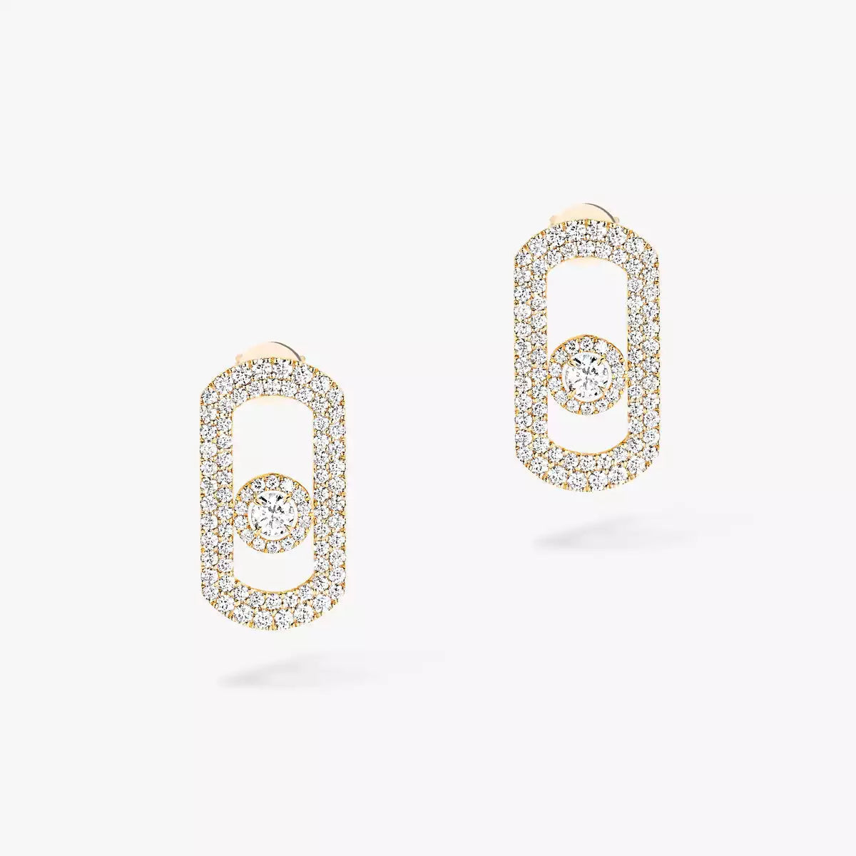 [Veyra Jewelry]So Move Pave_-Set Diamond Earrings in Silver