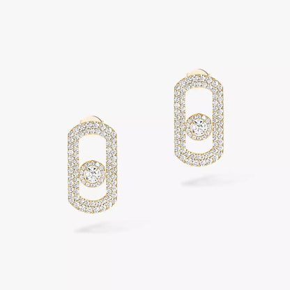 [Veyra Jewelry]So Move Pave_-Set Diamond Earrings in Silver