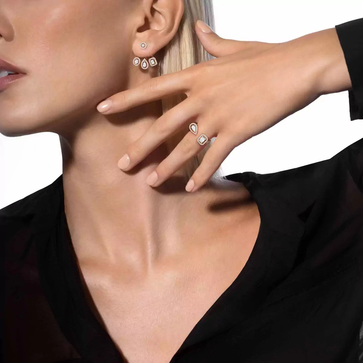 [Veyra Jewelry] My Twin Trio  Diamond Earrings