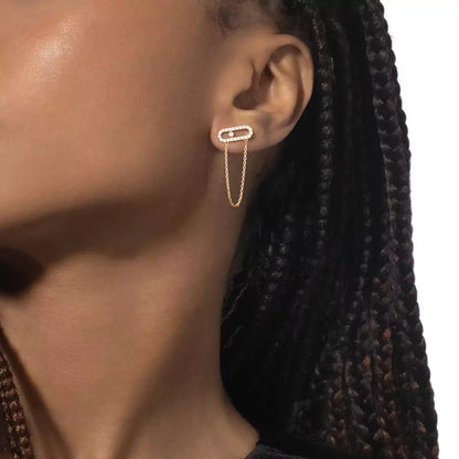 [Veyra jewelry]Move Uno Diamond Earrings