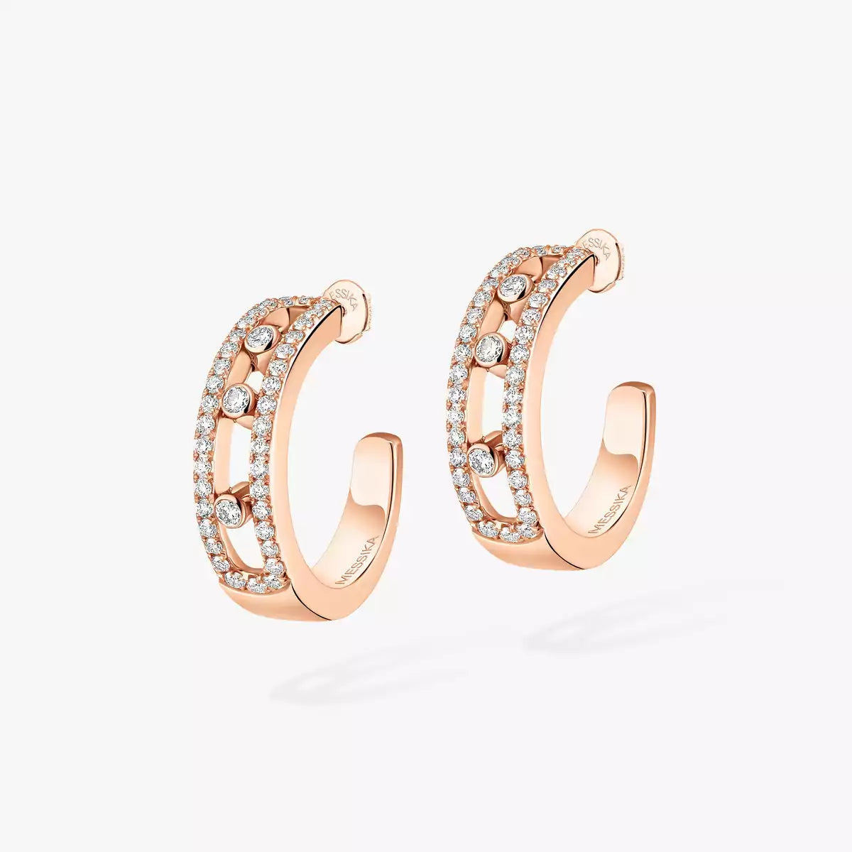 [Veyra Jewelry]Diamond Pave_ Hoop Earrings Move