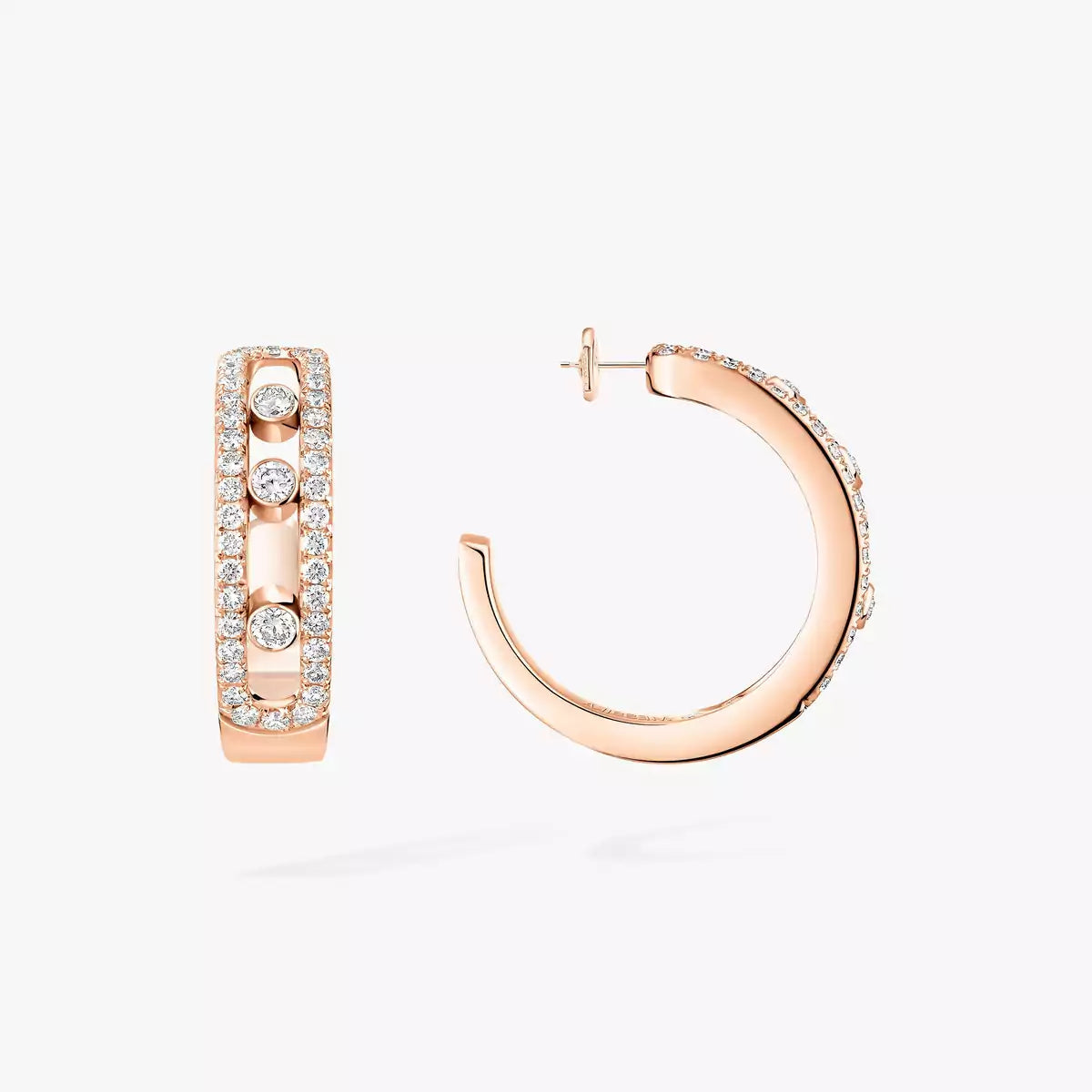 [Veyra Jewelry]Diamond Pave_ Hoop Earrings Move