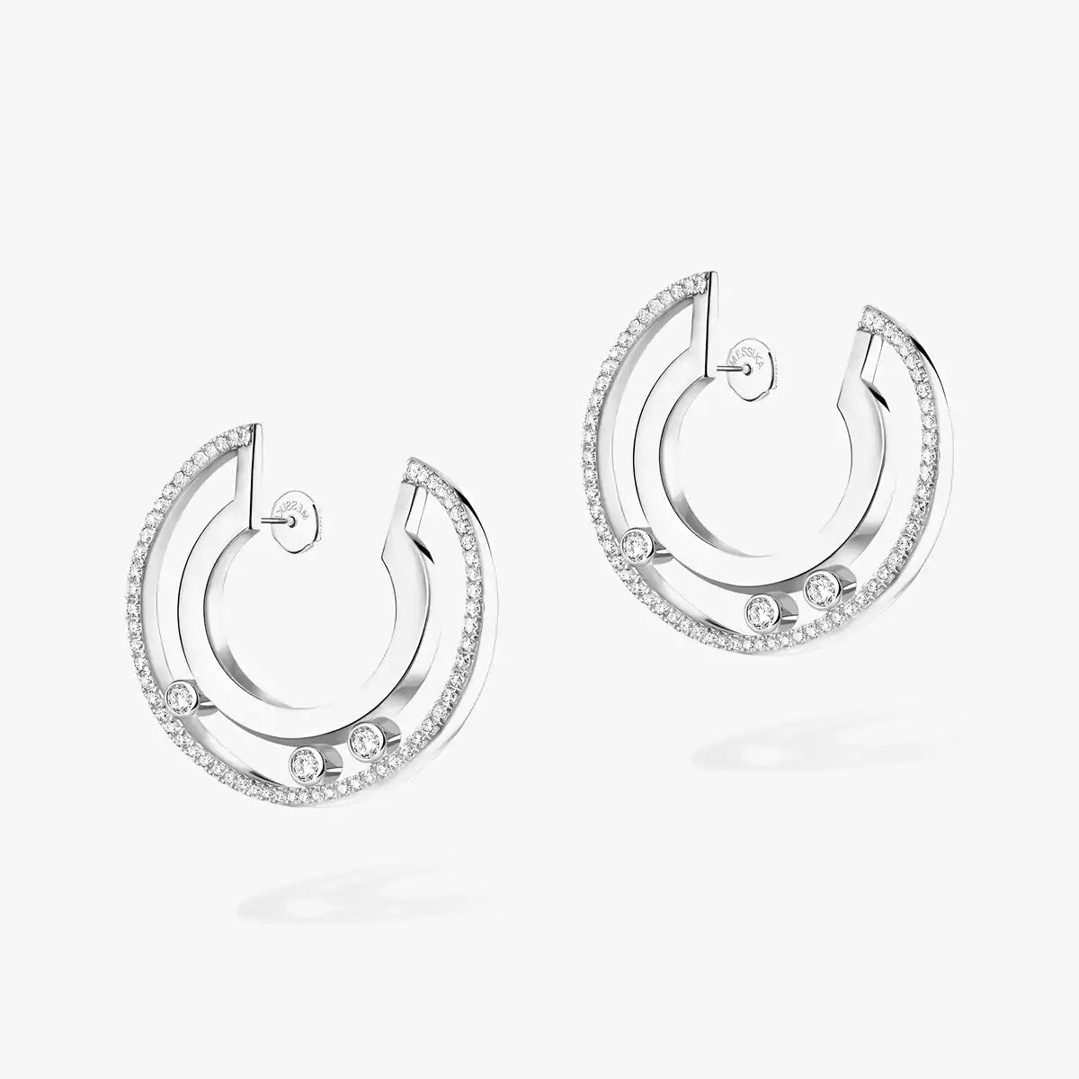 [Veyra Jewelry]Move Romane Small Diamond Hoop Earrings