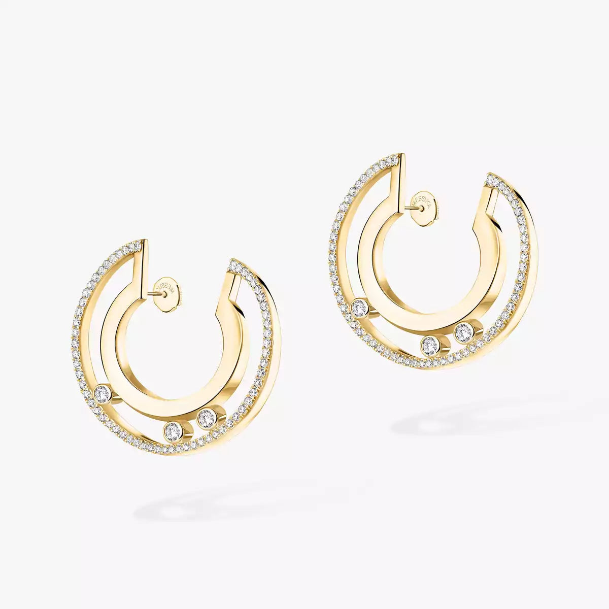 [Veyra Jewelry]Move Romane Small Diamond Hoop Earrings