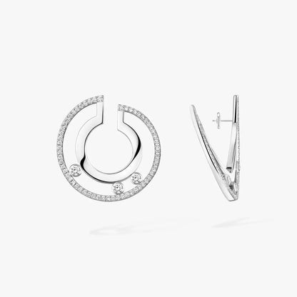 [Veyra Jewelry]Move Romane Small Diamond Hoop Earrings