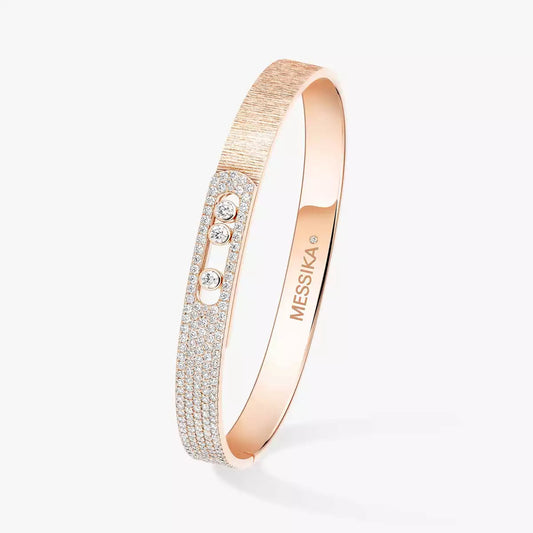 [Veyra Jewelry]Move Noa Ciselé half pavé bangle