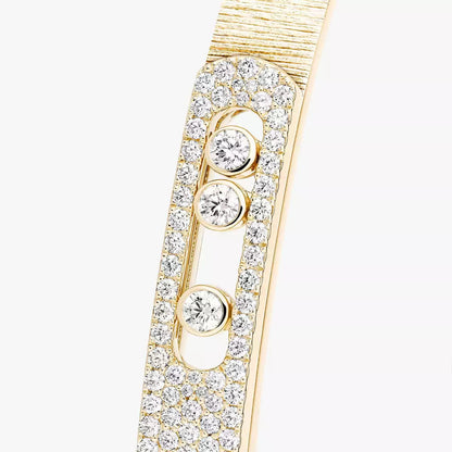 [Veyra Jewelry]Move Noa Ciselé half pavé bangle
