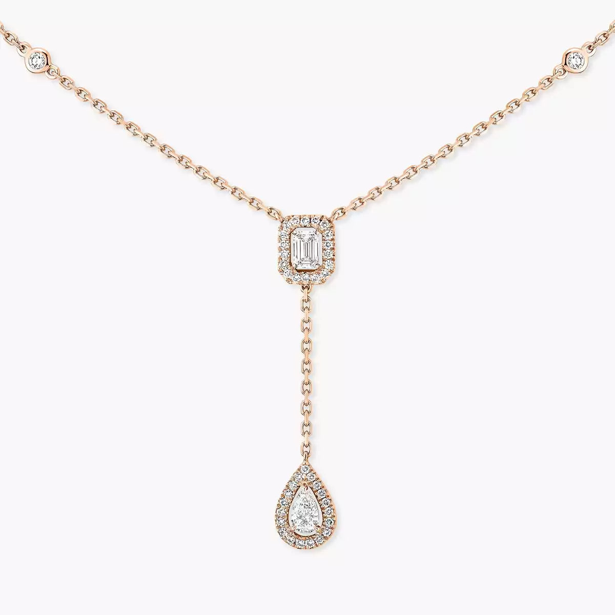 [Veyra Jewelry]Gold Diamond Tie Necklace