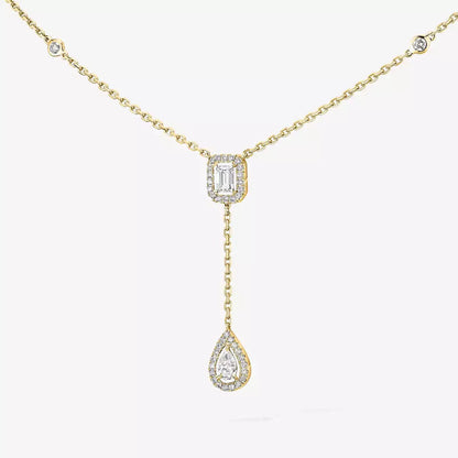 [Veyra Jewelry]Gold Diamond Tie Necklace