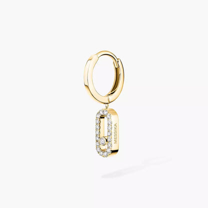[Veyra Jewelry]Move Uno Single Diamond Hoop Earring