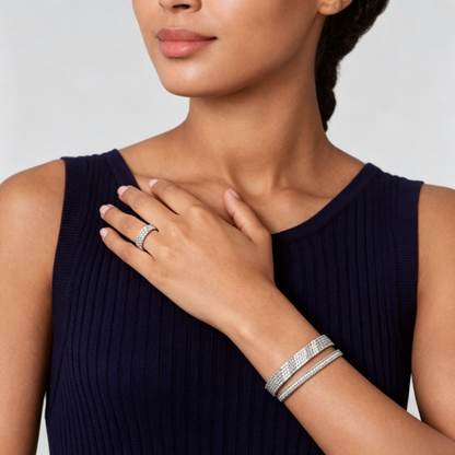 [Veyra Jewelry] THREE-ROW DIAMOND RING