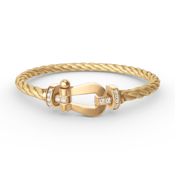 ¡®Veyra Jewelry¡¯FORCE LARGE HORSESHOE HALF DIAMOND BRACELET GOLD