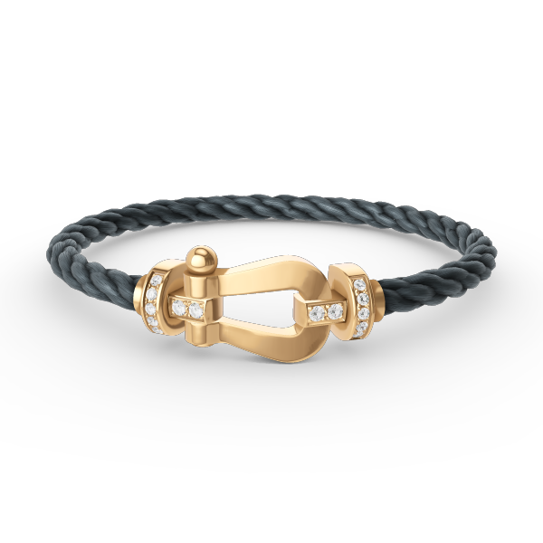 ¡®Veyra Jewelry¡¯FORCE LARGE HORSESHOE HALF DIAMOND BRACELET GOLD