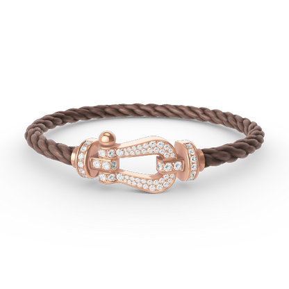¡®Veyra Jewelry¡¯FORCE LARGE HORSESHOE FULL DIAMOND BRACELET ROSE GOLD