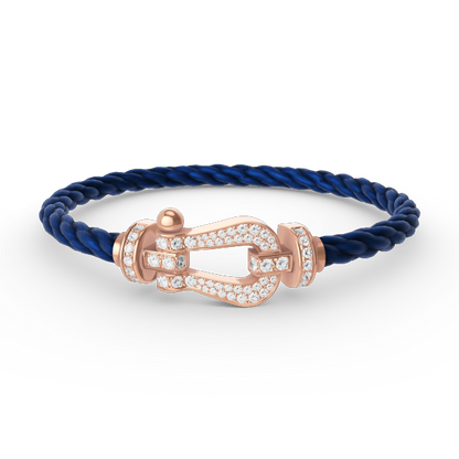 ¡®Veyra Jewelry¡¯FORCE LARGE HORSESHOE FULL DIAMOND BRACELET ROSE GOLD