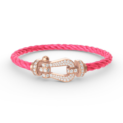 ¡®Veyra Jewelry¡¯FORCE LARGE HORSESHOE FULL DIAMOND BRACELET ROSE GOLD