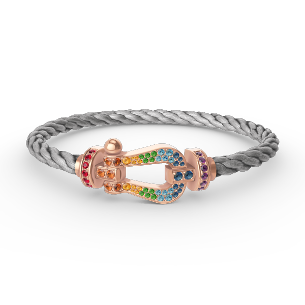 ¡®Veyra Jewelry¡¯FORCE LARGE HORSESHOE  COLORED DIAMOND BRACELET ROSE GOLD