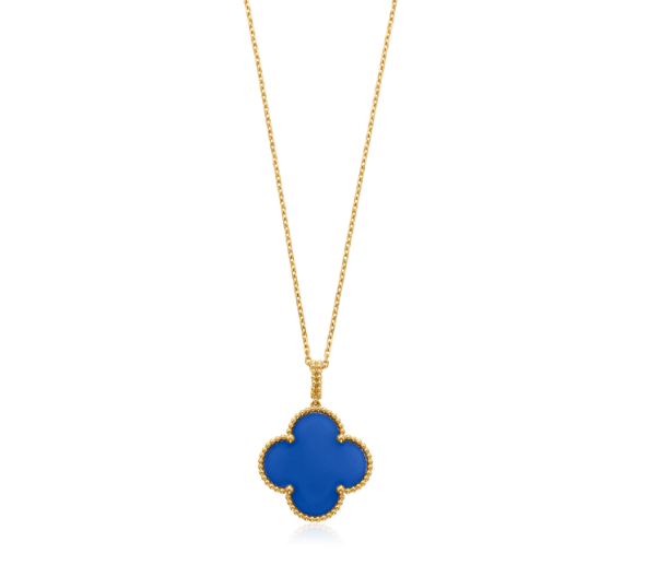 ¡®Veyra Jewelry¡¯CLOVER 25MM NECKLACE TURQUOISE ROSE GOLD