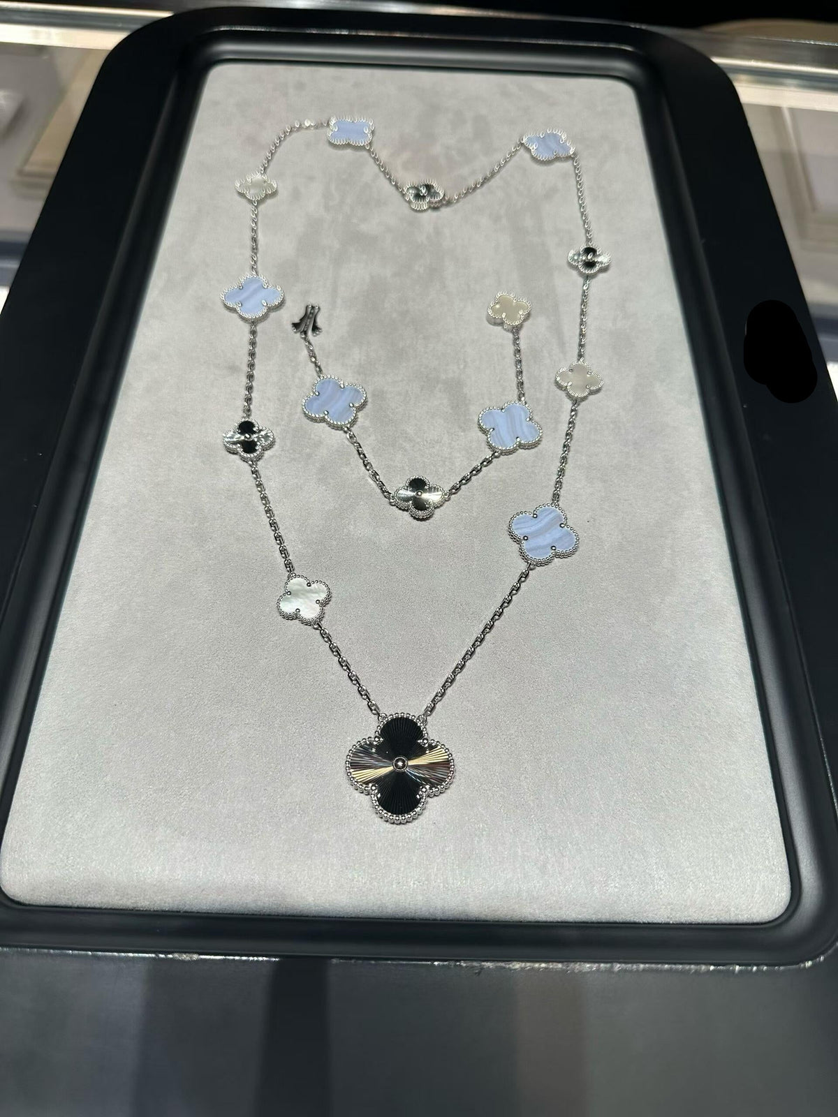 [¡®Veyra Jewelry¡¯] 25 NEW CLOVER 15 MOTIFS PURPLE CHALCEDONY