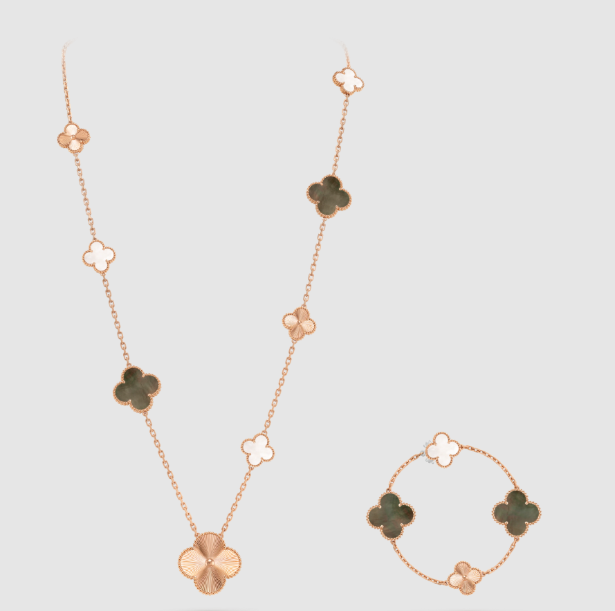 [¡®Veyra Jewelry¡¯] 25 NEW CLOVER 15 MOTIFS GRAY MOTHER-OF-PEARL