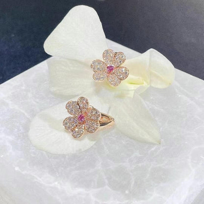 ¡®Veyra Jewelry¡¯FRIVOLE PINK GOLD FLOWER DIAMOND EARRINGS