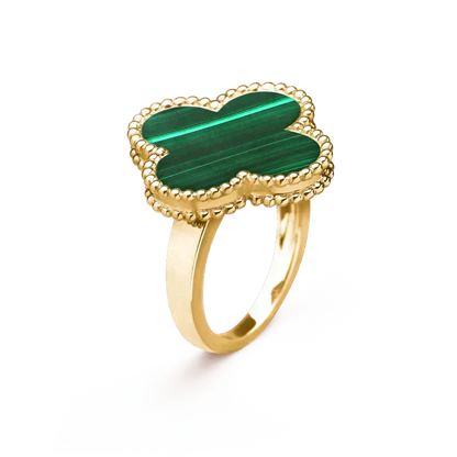 ¡®Veyra Jewelry¡¯CLOVER MALACHITE RING