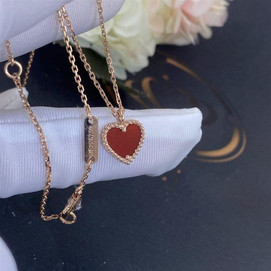 ¡®Veyra Jewelry¡¯SWEET CLOVER CARNELIAN HEART NECKLACE