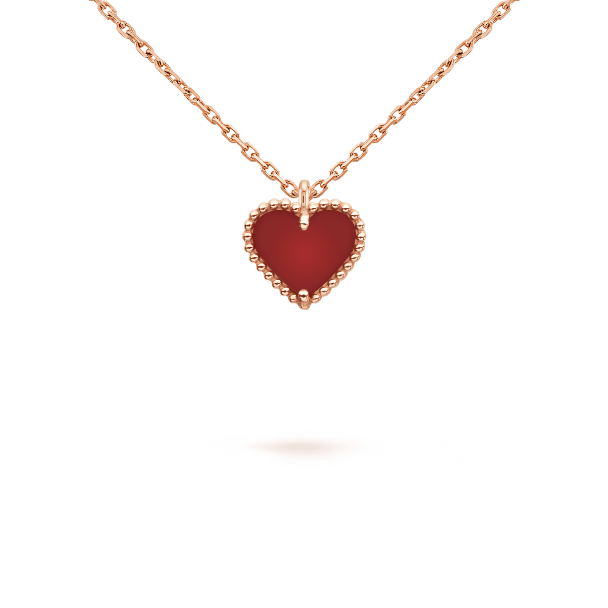 ¡®Veyra Jewelry¡¯SWEET CLOVER CARNELIAN HEART NECKLACE