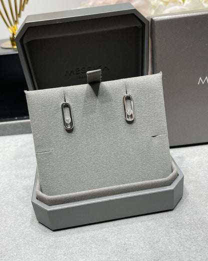 [Veyra Jewelry]MOVE UNO SMALL 1 DIAMOND EARRINGS