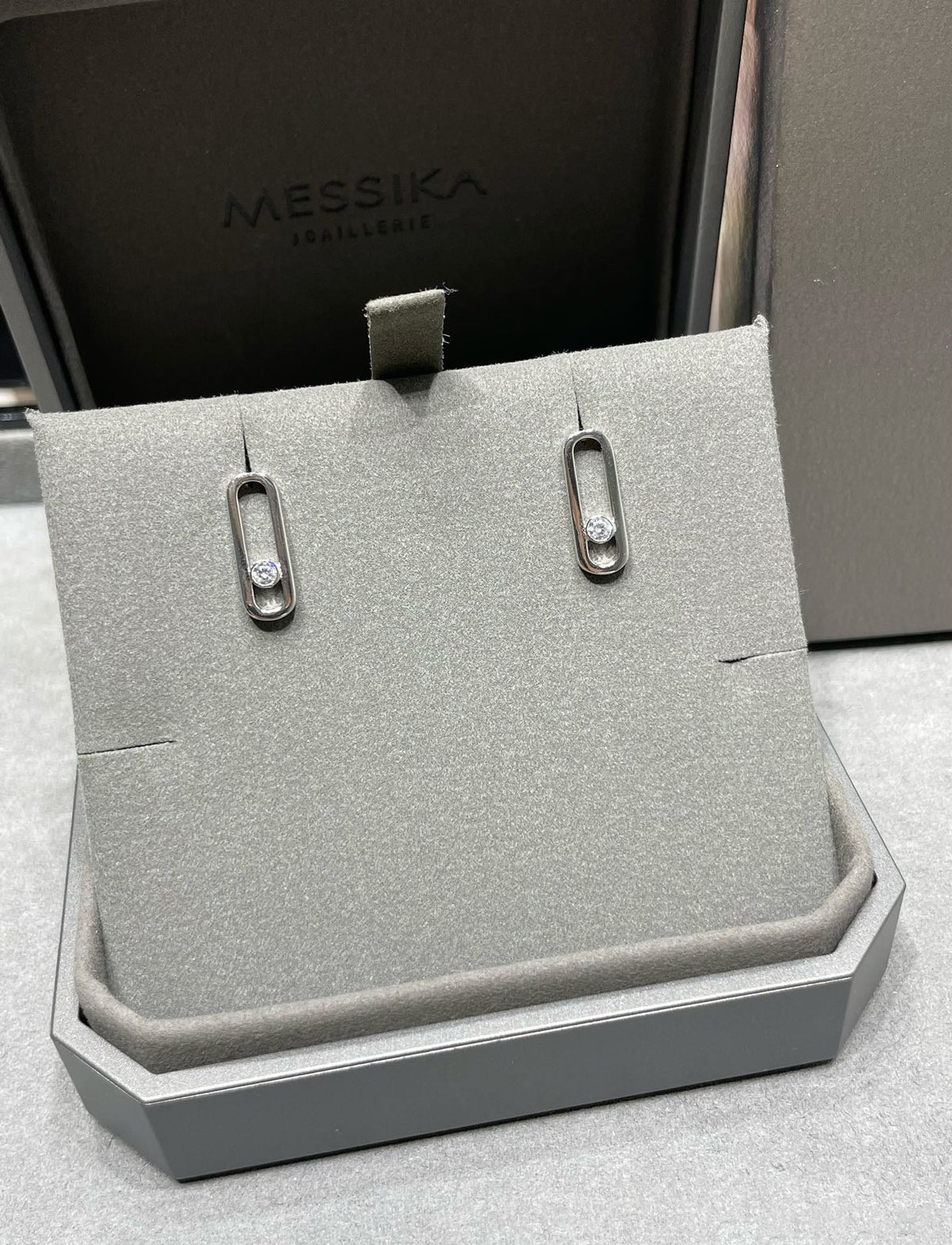 [Veyra Jewelry]MOVE UNO SMALL 1 DIAMOND EARRINGS