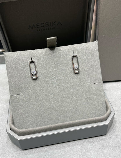 [Veyra Jewelry]MOVE UNO SMALL 1 DIAMOND EARRINGS