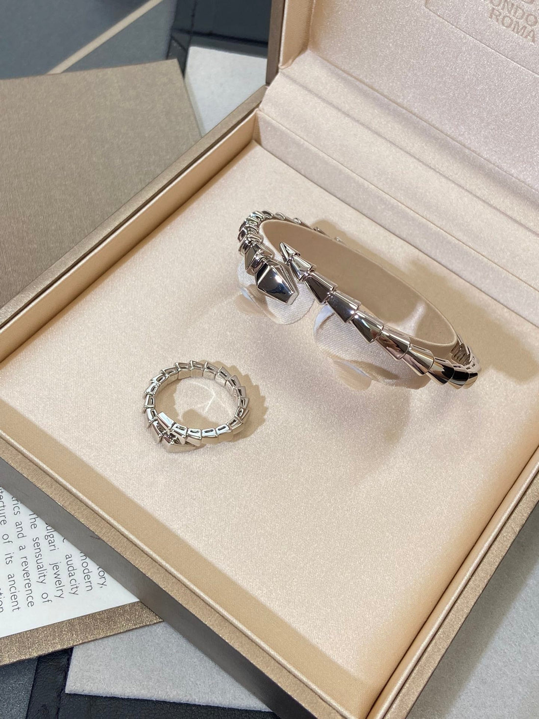 [Veyra Jewelry]Viper Silver No‑Diamond Snake Bracelet