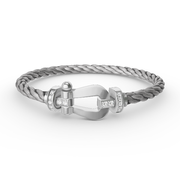 ¡®Veyra Jewelry¡¯FORCE LARGE HORSESHOE HALF DIAMOND BRACELET SILVER