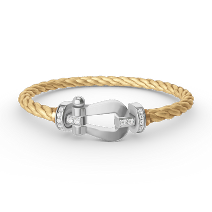 ¡®Veyra Jewelry¡¯FORCE LARGE HORSESHOE HALF DIAMOND BRACELET SILVER