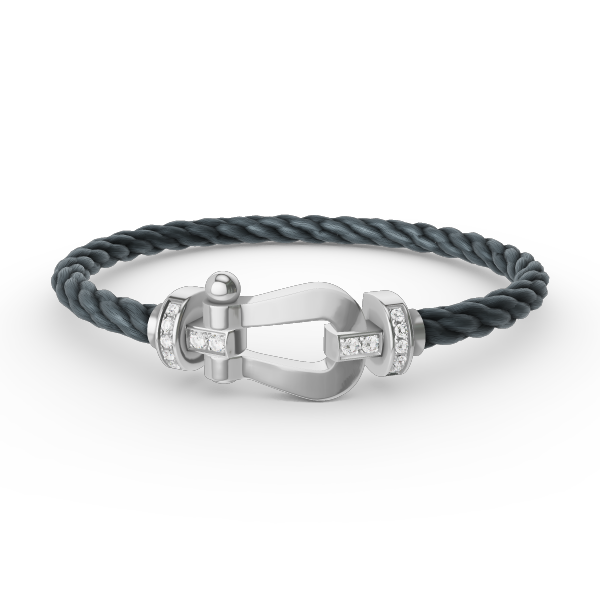 ¡®Veyra Jewelry¡¯FORCE LARGE HORSESHOE HALF DIAMOND BRACELET SILVER